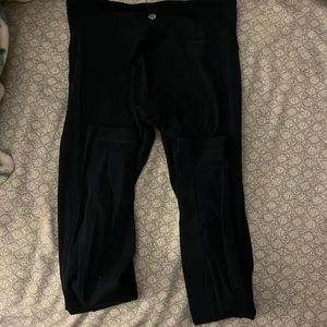 Size 6 Navy Lululemon Wunder Under Mid Rise Leggings